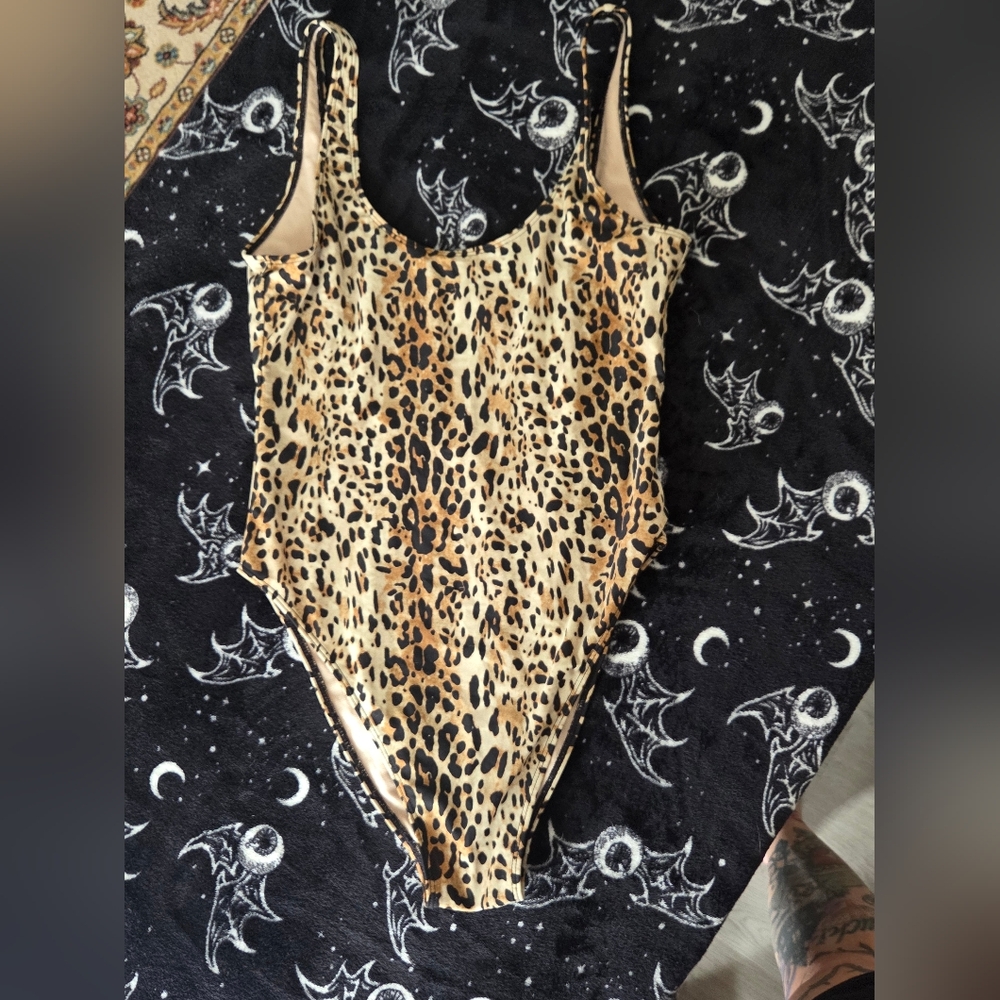 Leopard Print One Piece Swimsuit